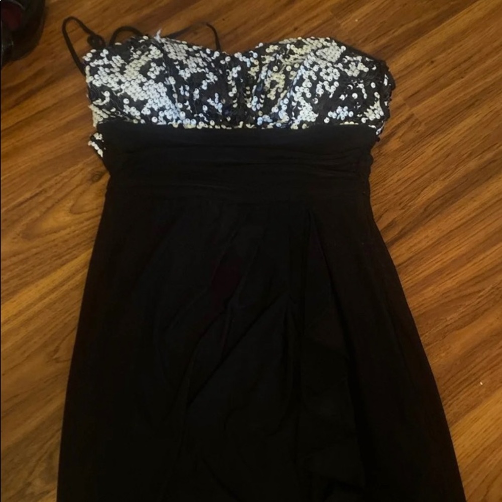Black and White Sequin Dress